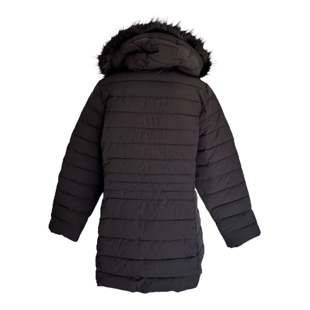 Nuage Stretch Removable Faux Fur Trim Hood Puffer Coat - Picture 6 of 7
